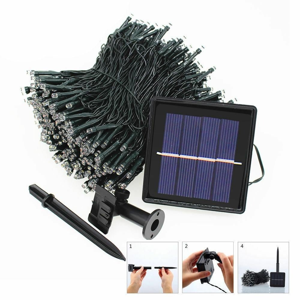 35M 200LED String Solar Powered Fairy Lights Garden Christmas Decor Multi Colour Deals499