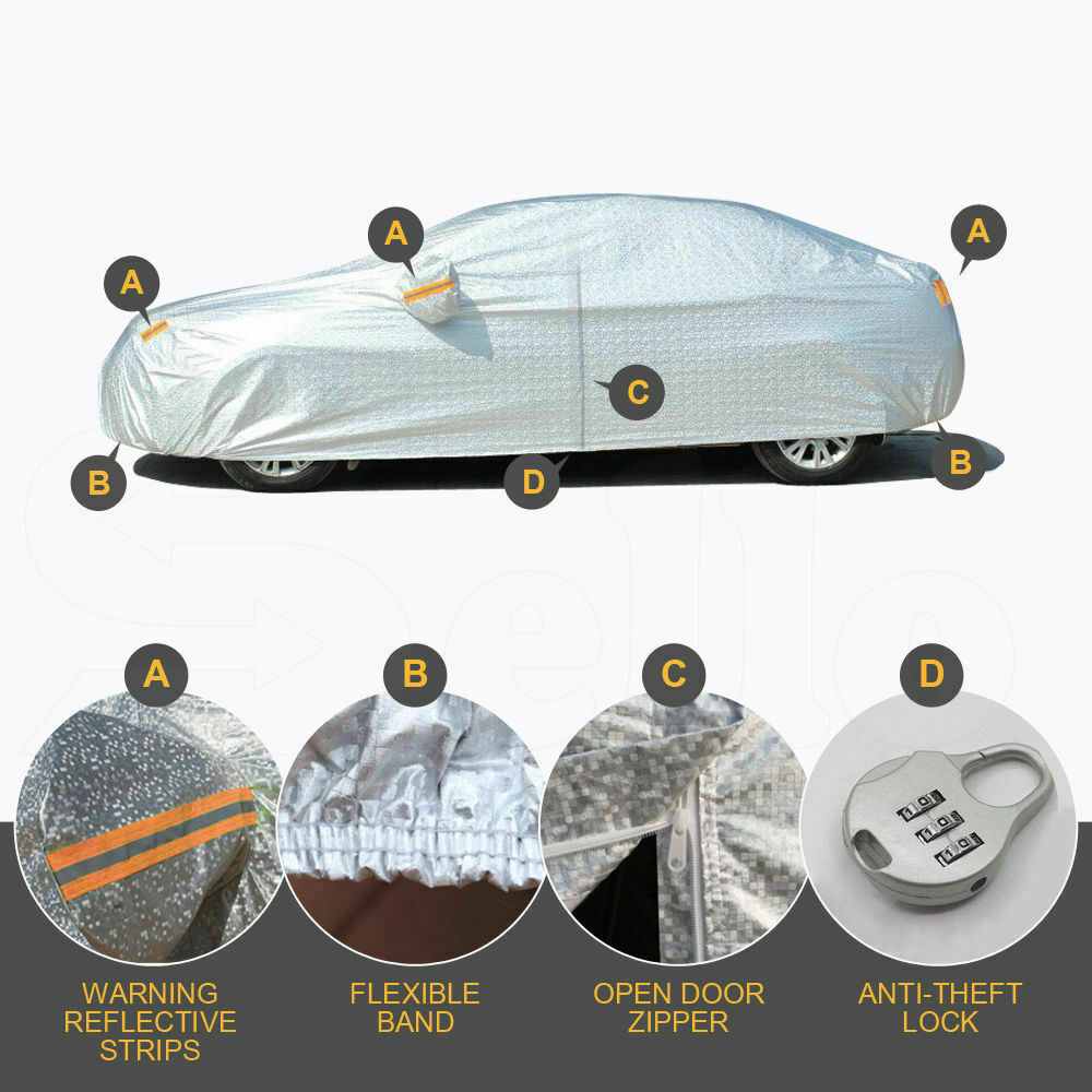 Waterproof Adjustable Large Car Covers Rain Sun Dust UV Proof Protection YXL Deals499