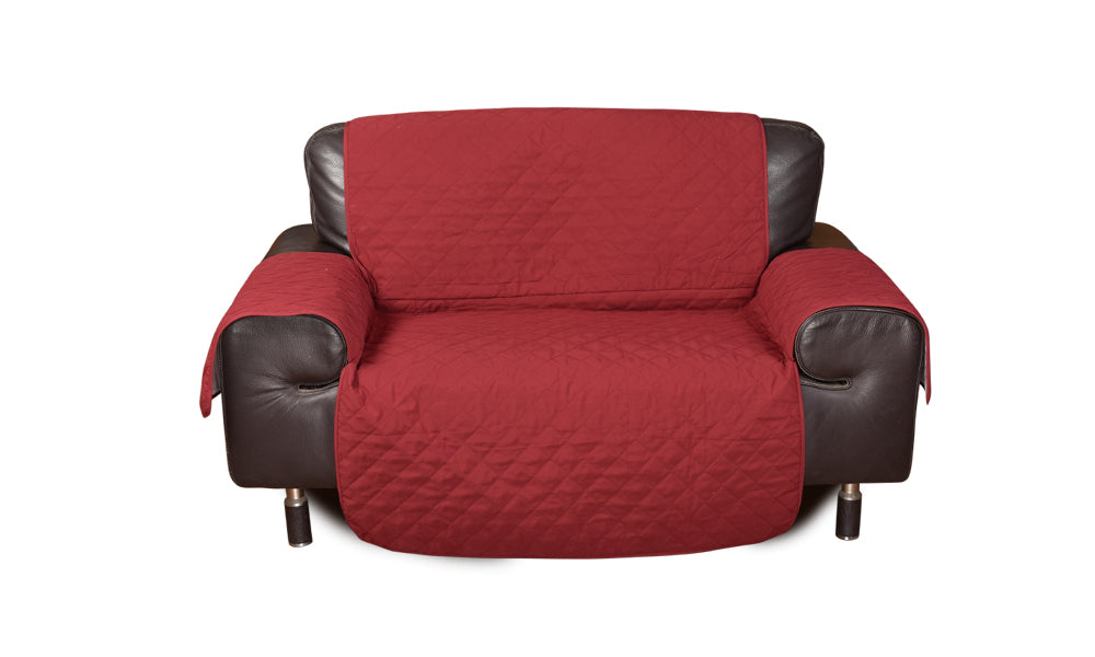 2 Seater Sofa Covers Quilted Couch Lounge Protectors Slipcovers Burgundy Deals499