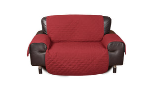 2 Seater Sofa Covers Quilted Couch Lounge Protectors Slipcovers Burgundy Deals499
