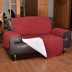 3 Seater Sofa Covers Quilted Couch Lounge Protectors Slipcovers Burgundy Deals499