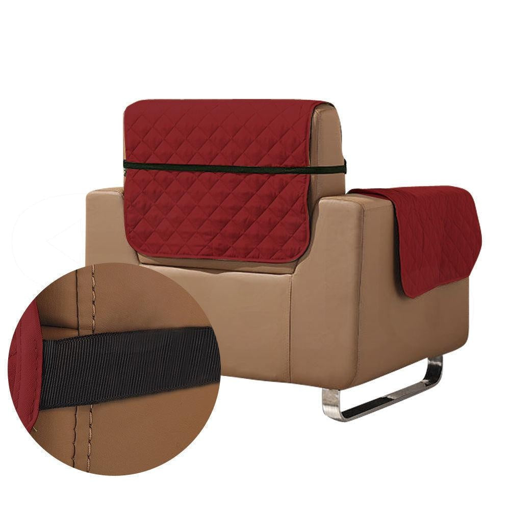 3 Seater Sofa Covers Quilted Couch Lounge Protectors Slipcovers Burgundy Deals499