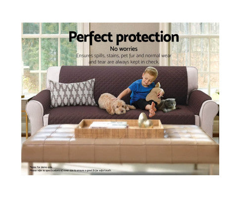 Sofa Cover Couch Covers Protector Slipcovers 3 Seater Reversible Brown/Beige Deals499