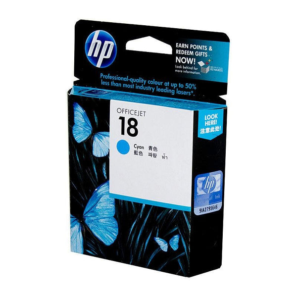 HP #18 Cyan Ink Cartridge C4937A HP