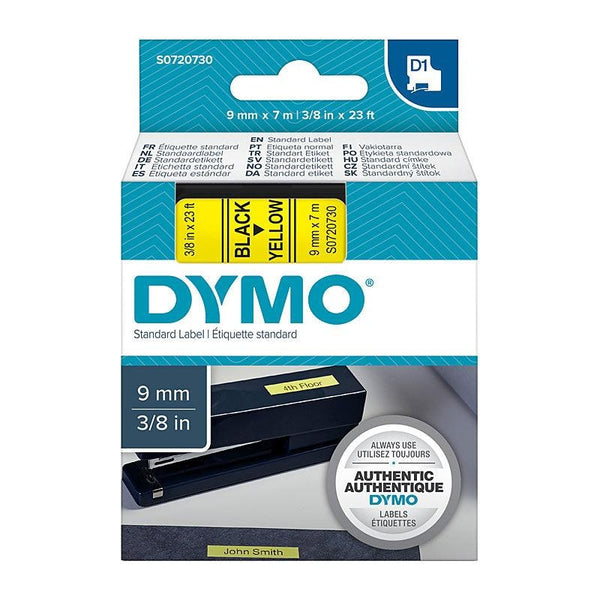 DYMO Black on Yellow 9mm x7m Tape DYMO