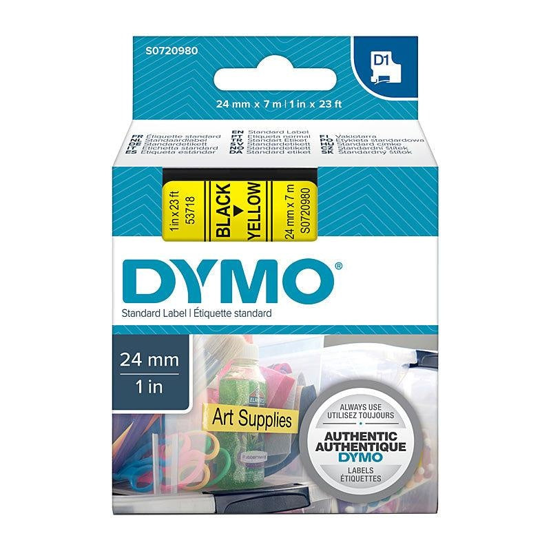 DYMO Black on Yellow 24mmx7m Tape DYMO