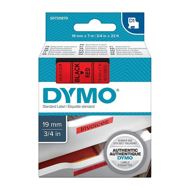 DYMO Black on Red 19mmx7m Tape DYMO