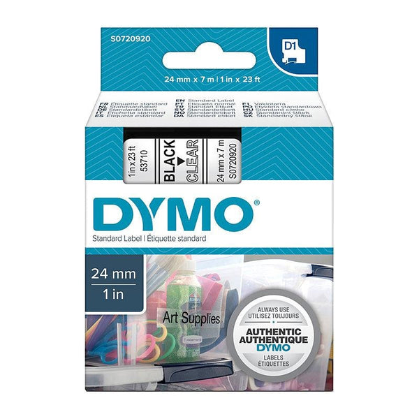DYMO Black on Clear 24mmx7m Tape DYMO
