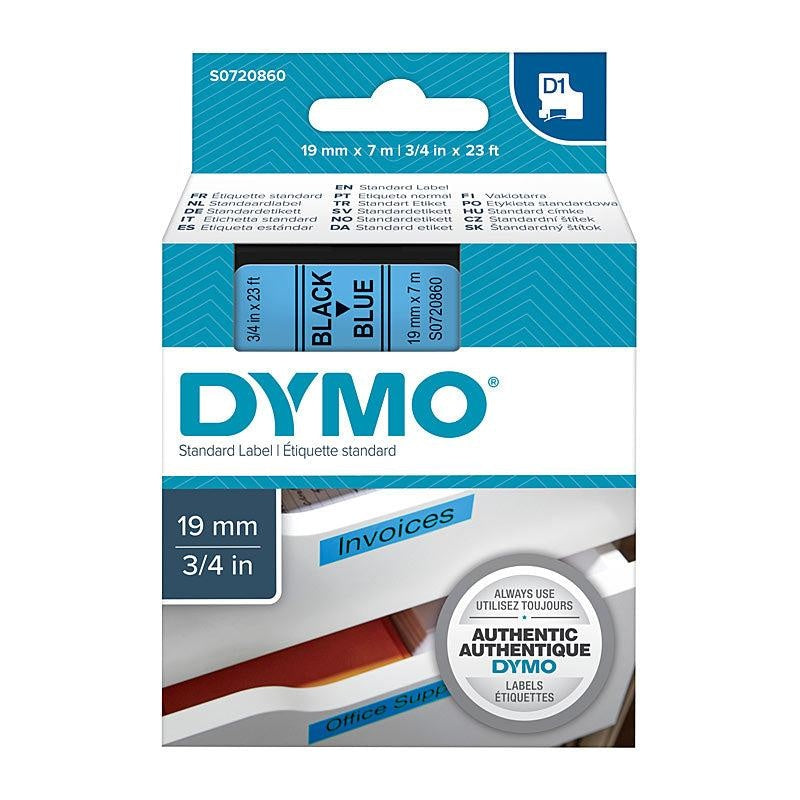 DYMO Black on Blue 19mmx7m Tape DYMO