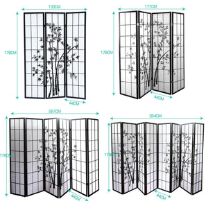 Levede 3 Panel Free Standing Foldable  Room Divider Privacy Screen Bamboo Print Deals499