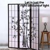 Levede 3 Panel Free Standing Foldable  Room Divider Privacy Screen Bamboo Print Deals499