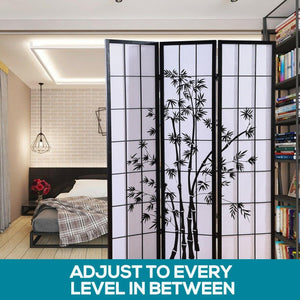 Levede 3 Panel Free Standing Foldable  Room Divider Privacy Screen Bamboo Print Deals499