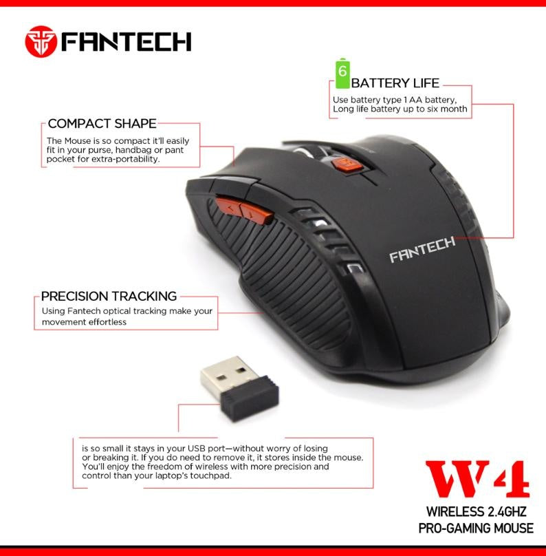 Fantech W4 Raigor Wireless Gaming Mouse Black Deals499