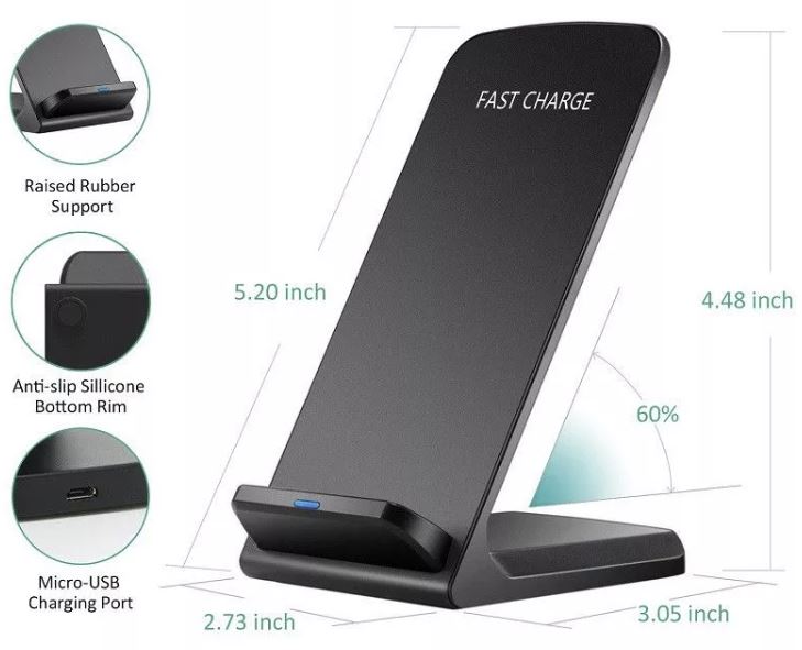 Cedrix Qi-Certified Fast Wireless Charger | 10W Wireless Charging Stand | Fast Qi Dock Fast Wireless 10W Charger Deals499