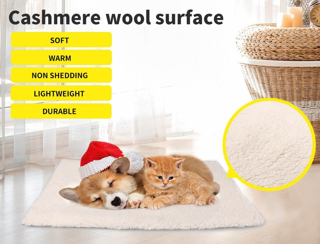 PaWz Heated Pet Bed Heating Pad Dog Beds Bedding Soft Mattress Cushion Pillow M Deals499