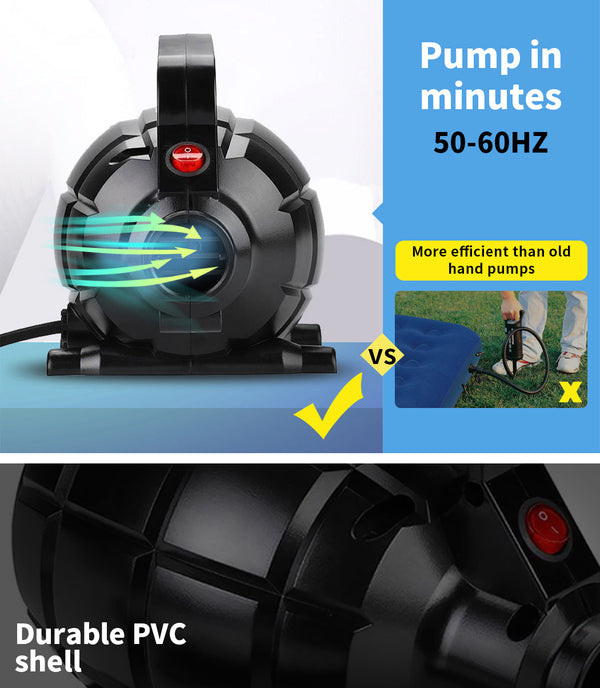 Electric Air Pump Inflatable 240V Air Mattress Camping Track Mat Deflate Inflate Deals499