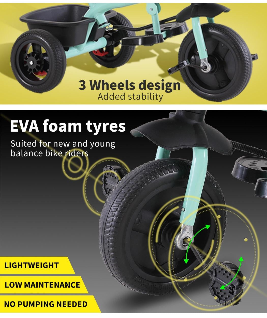 BoPeep Baby Walker Kids Tricycle Ride On Trike Bike Toddler Balance Bicycle Deals499