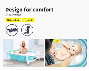 Baby Bath Tub Infant Toddlers Foldable Bathtub Folding Safety Bathing Shower GN Deals499