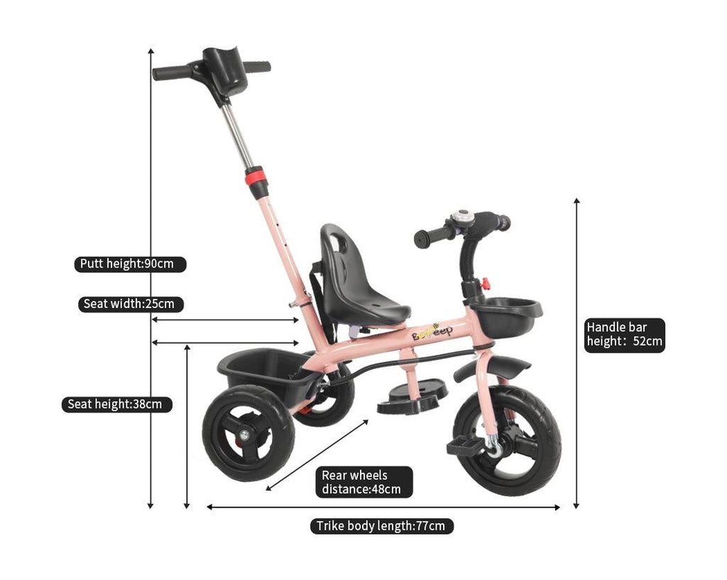 BoPeep Baby Walker Kids Tricycle Ride On Trike Toddler Balance Bicycle Pink Deals499