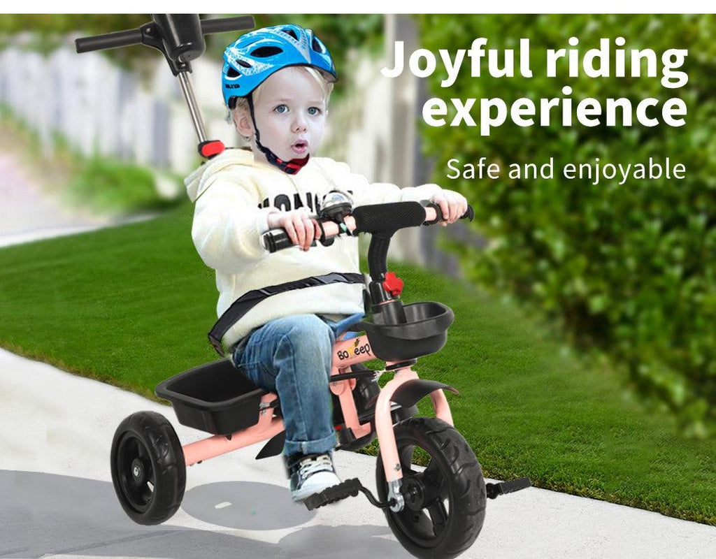 BoPeep Baby Walker Kids Tricycle Ride On Trike Toddler Balance Bicycle Pink Deals499